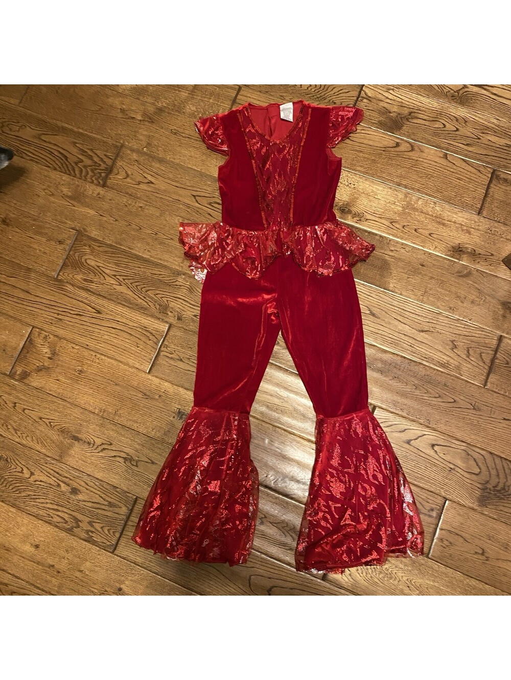 Spirit Halloween Kids Red Velvet Diva Devil Costume Size Medium
